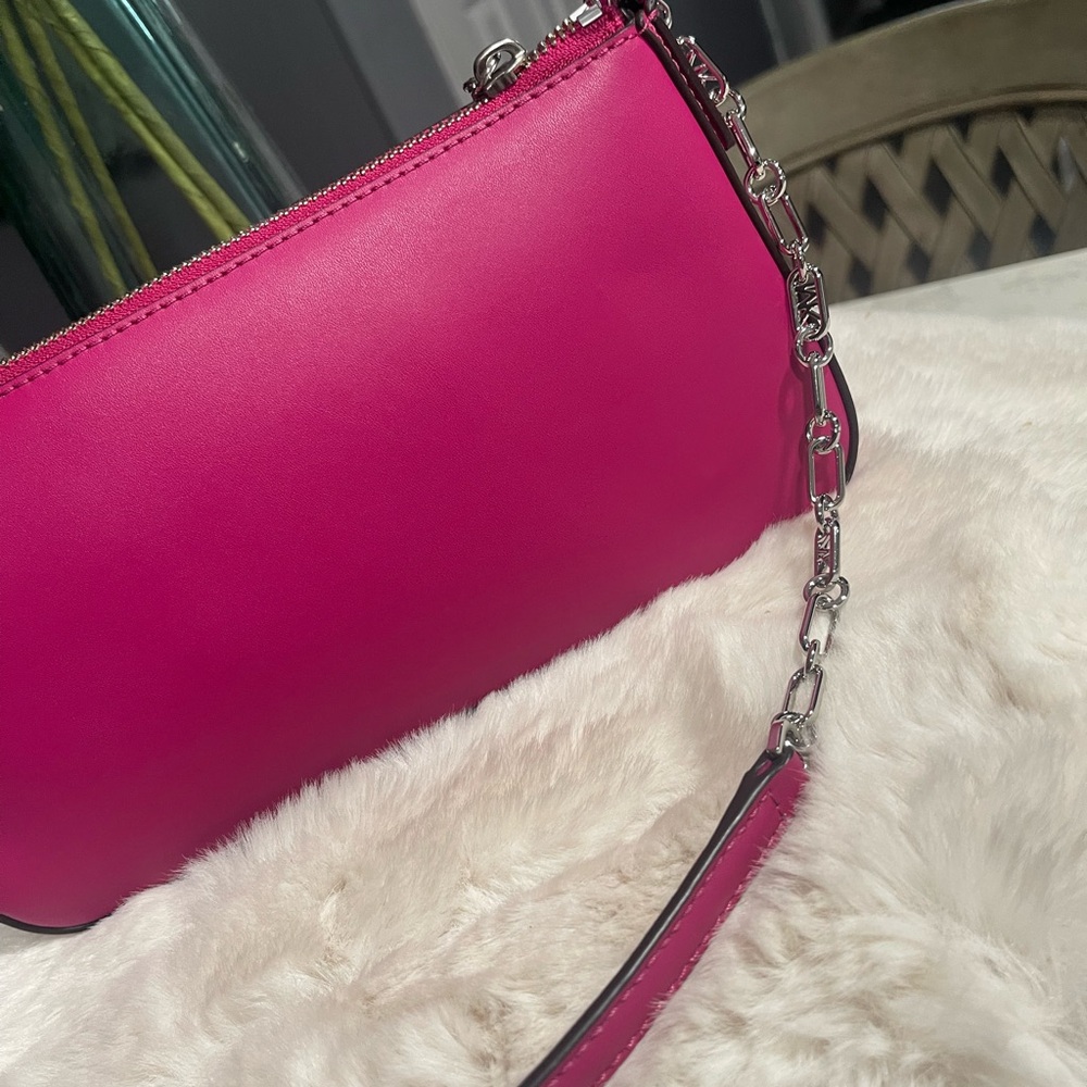 Michael Kors Deep Fuchsia Chain Pouchette - Picture 13 of 13